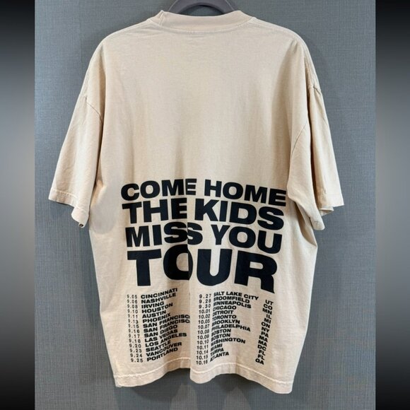 Jack Harlow Come Home The Kids Miss You Tour T Shirt Size Large 2022 Cream - Picture 3 of 3